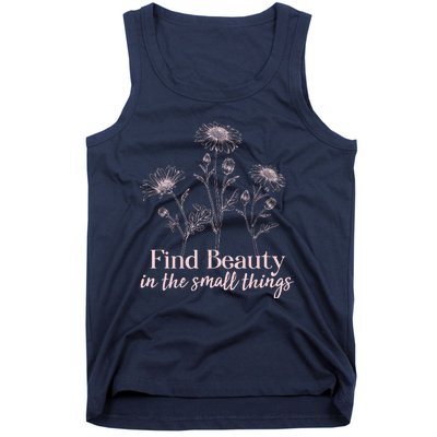 Vintage Floral Daisies Find Beauty In The Small Things Tank Top