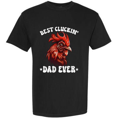 Vintage Fathers Day Tee Chicken Dad Best Cluckin Dad Ever Garment-Dyed Heavyweight T-Shirt