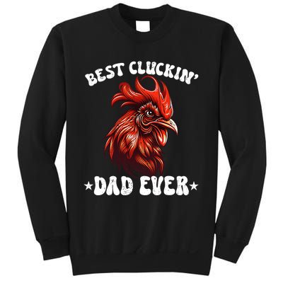 Vintage Fathers Day Tee Chicken Dad Best Cluckin Dad Ever Sweatshirt