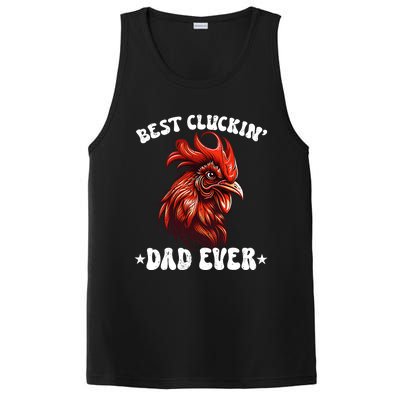 Vintage Fathers Day Tee Chicken Dad Best Cluckin Dad Ever PosiCharge Competitor Tank