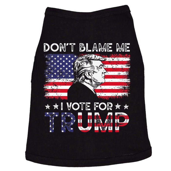 Vintage Flag DonT Blame Me I Voted For Trump Doggie Tank