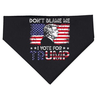 Vintage Flag DonT Blame Me I Voted For Trump USA-Made Doggie Bandana