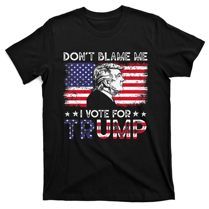 Vintage Flag DonT Blame Me I Voted For Trump T-Shirt