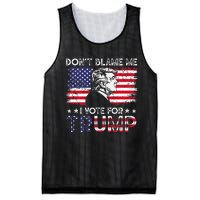 Vintage Flag DonT Blame Me I Voted For Trump Mesh Reversible Basketball Jersey Tank