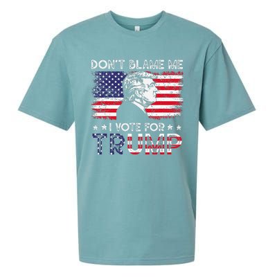 Vintage Flag DonT Blame Me I Voted For Trump Sueded Cloud Jersey T-Shirt