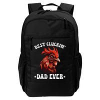 Vintage Fathers Day Tee Chicken Dad Best Cluckin Dad Ever Daily Commute Backpack