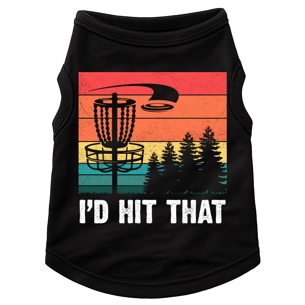 Vintage Frisbee Disc Sport I'd Hit That Funny Disc Golf Doggie Tank