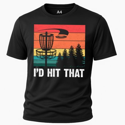 Vintage Frisbee Disc Sport I'd Hit That Funny Disc Golf Performance Shirt
