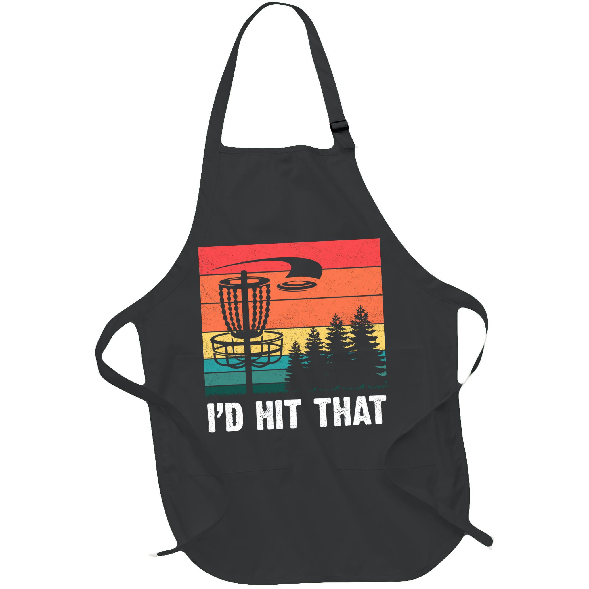 Vintage Frisbee Disc Sport I'd Hit That Funny Disc Golf Apron