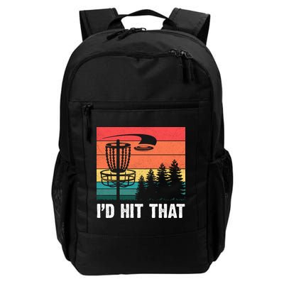 Vintage Frisbee Disc Sport I'd Hit That Funny Disc Golf Backpack