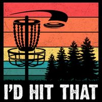 Vintage Frisbee Disc Sport I'd Hit That Funny Disc Golf Backpack
