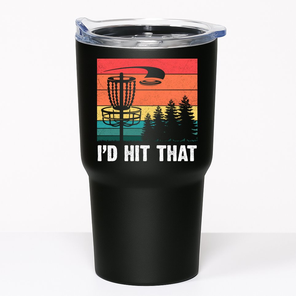 Vintage Frisbee Disc Sport I'd Hit That Funny Disc Golf Tumbler