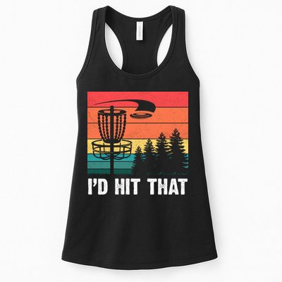 Vintage Frisbee Disc Sport I'd Hit That Funny Disc Golf Womens Tank Top