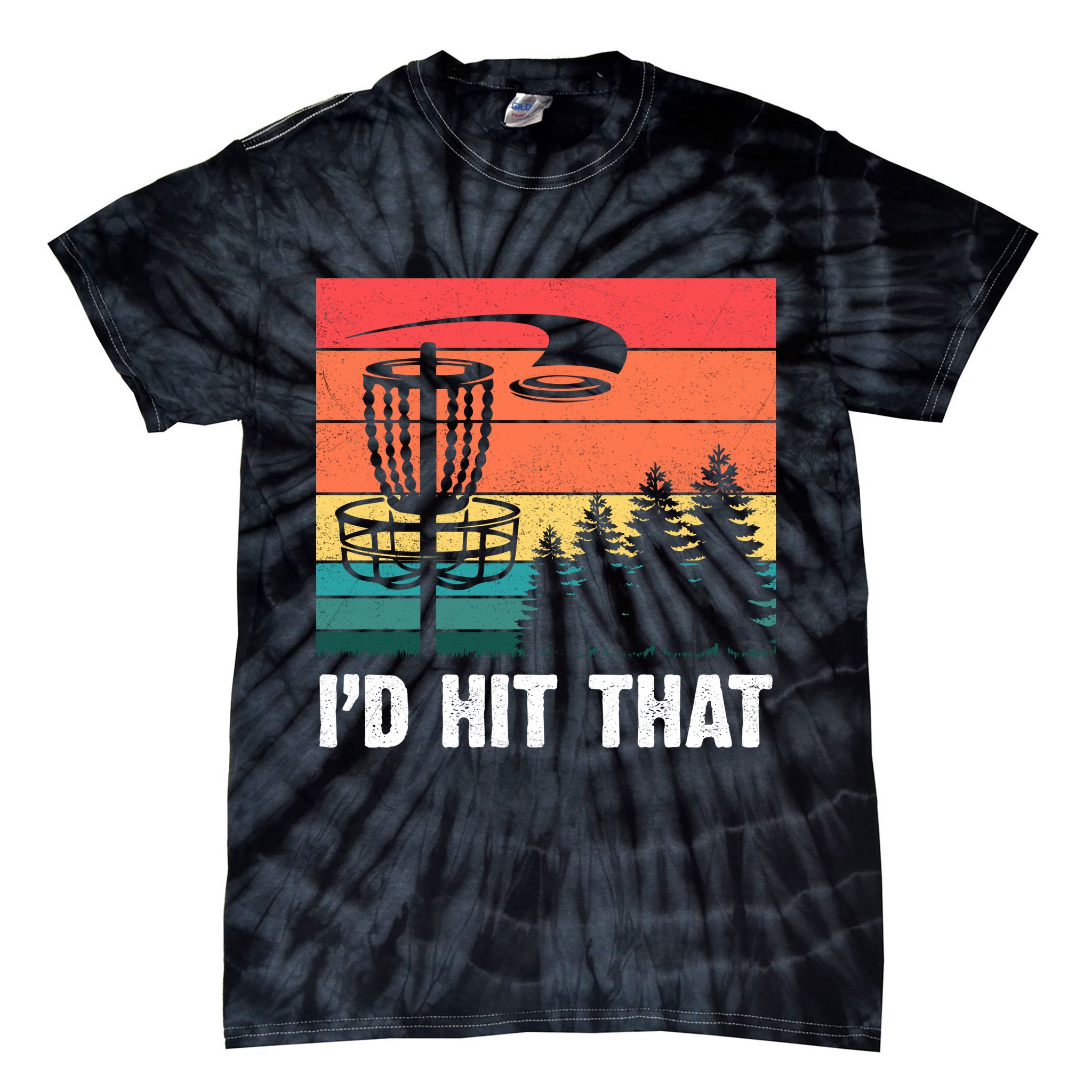 Vintage Frisbee Disc Sport I'd Hit That Funny Disc Golf Tie-Dye T-Shirt
