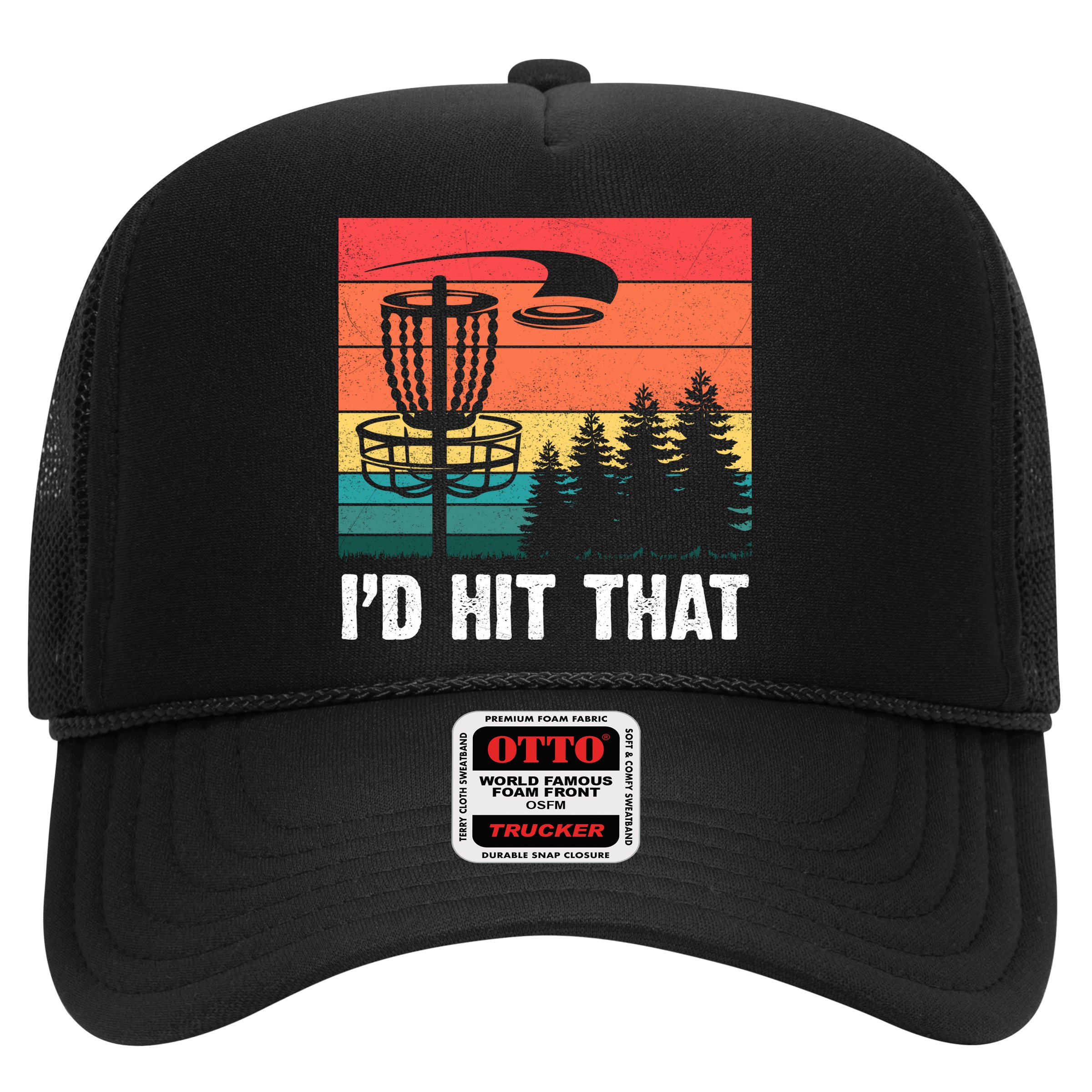 Vintage Frisbee Disc Sport I'd Hit That Funny Disc Golf Hat