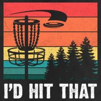 Vintage Frisbee Disc Sport I'd Hit That Funny Disc Golf Hat