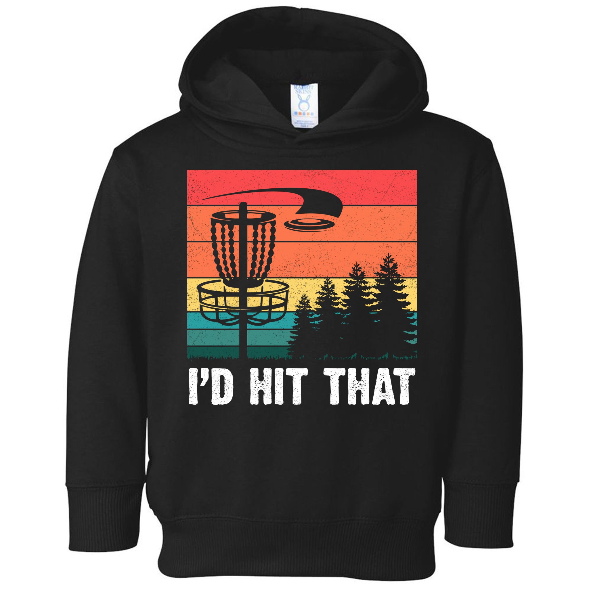 Vintage Frisbee Disc Sport I'd Hit That Funny Disc Golf Toddler Hoodie