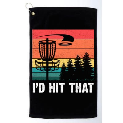 Vintage Frisbee Disc Sport I'd Hit That Funny Disc Golf Golf Towel