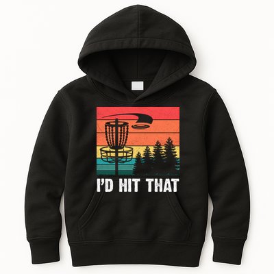 Vintage Frisbee Disc Sport I'd Hit That Funny Disc Golf Kids Hoodie