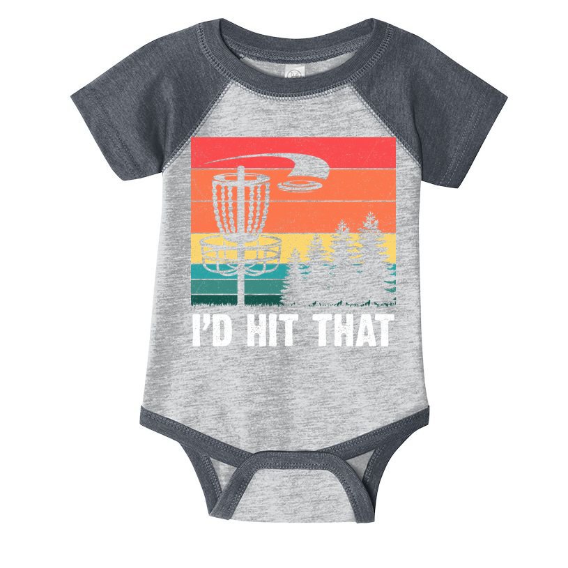 Vintage Frisbee Disc Sport I'd Hit That Funny Disc Golf Infant Baby Jersey Bodysuit