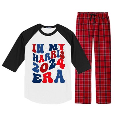 Vote For Democracy Vote Kamala Harris In My Harris Era 2024 Raglan Sleeve Pajama Set