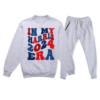 Vote For Democracy Vote Kamala Harris In My Harris Era 2024 Premium Crewneck Sweatsuit Set