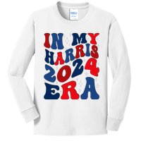 Vote For Democracy Vote Kamala Harris In My Harris Era 2024 Kids Long Sleeve Shirt