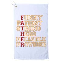 Vintage Father Definition Funny Platinum Collection Golf Towel