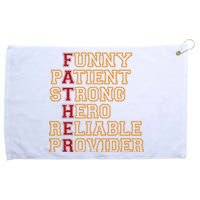 Vintage Father Definition Funny Grommeted Golf Towel