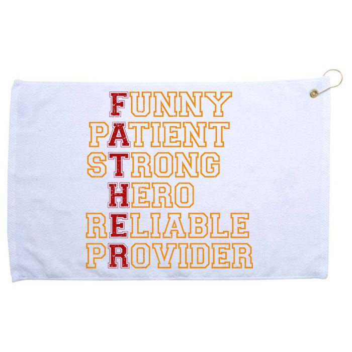 Vintage Father Definition Funny Grommeted Golf Towel