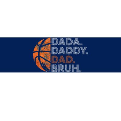 Vintage FatherS Day Dada Daddy Dad Bruh Basketball Bumper Sticker