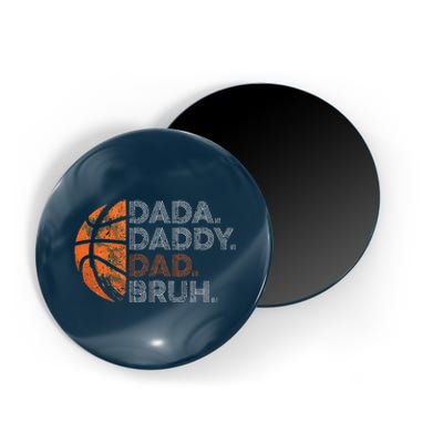 Vintage FatherS Day Dada Daddy Dad Bruh Basketball Magnet