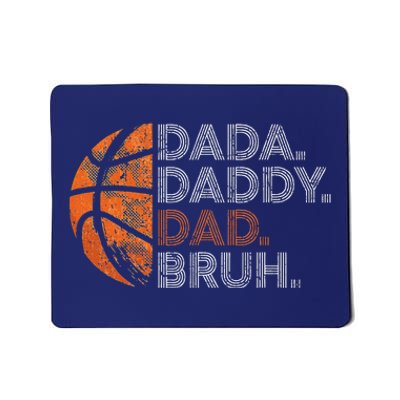 Vintage FatherS Day Dada Daddy Dad Bruh Basketball Mousepad