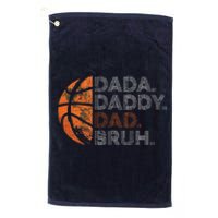 Vintage FatherS Day Dada Daddy Dad Bruh Basketball Platinum Collection Golf Towel