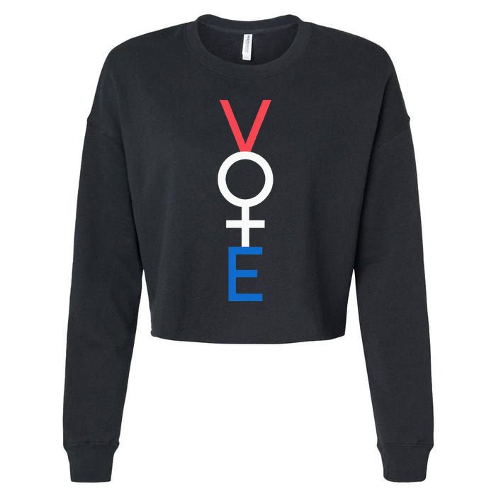 Vote Feminism Empower Women Equality Election Activism Cropped Pullover Crew