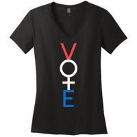 Vote Feminism Empower Women Equality Election Activism Women's V-Neck T-Shirt