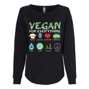 Vegan For Everything Animals Planet Health Go Vegan Womens California Wash Sweatshirt