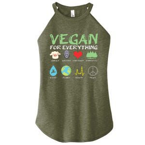 Vegan For Everything Animals Planet Health Go Vegan Women's Perfect Tri Rocker Tank