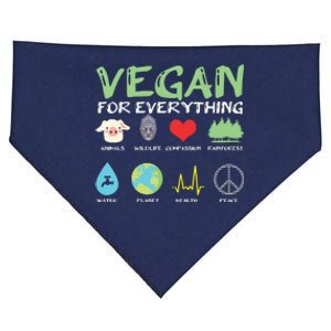 Vegan For Everything Animals Planet Health Go Vegan USA-Made Doggie Bandana