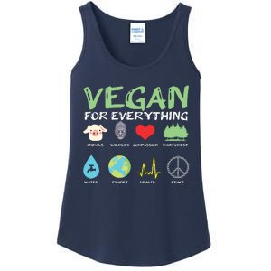 Vegan For Everything Animals Planet Health Go Vegan Ladies Essential Tank