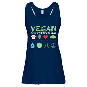 Vegan For Everything Animals Planet Health Go Vegan Ladies Essential Flowy Tank