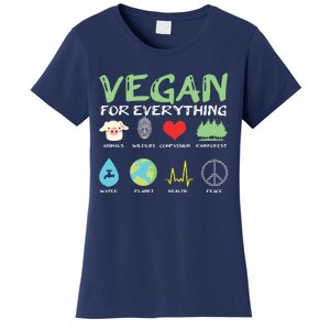 Vegan For Everything Animals Planet Health Go Vegan Women's T-Shirt