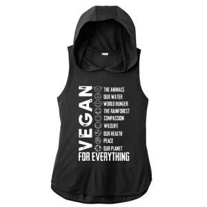 Vegan For Everything Planet Earth Day Save The Bees Ladies PosiCharge Tri-Blend Wicking Draft Hoodie Tank