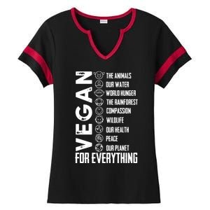 Vegan For Everything Planet Earth Day Save The Bees Ladies Halftime Notch Neck Tee