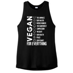 Vegan For Everything Planet Earth Day Save The Bees Ladies PosiCharge Tri-Blend Wicking Tank