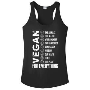 Vegan For Everything Planet Earth Day Save The Bees Ladies PosiCharge Competitor Racerback Tank