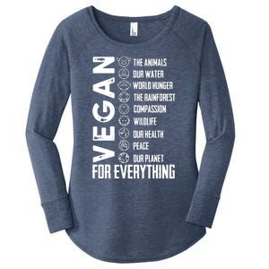 Vegan For Everything Planet Earth Day Save The Bees Women's Perfect Tri Tunic Long Sleeve Shirt