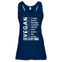 Vegan For Everything Planet Earth Day Save The Bees Ladies Essential Flowy Tank