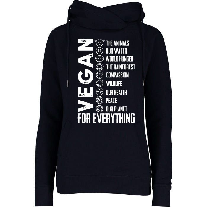 Vegan For Everything Planet Earth Day Save The Bees Womens Funnel Neck Pullover Hood