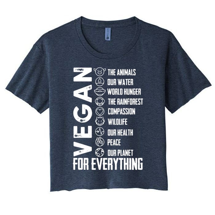 Vegan For Everything Planet Earth Day Save The Bees Women's Crop Top Tee